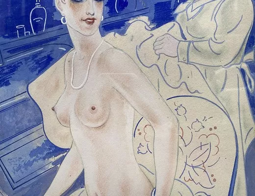 Femme à la toilette